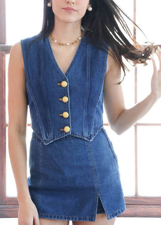 2.7 August Apparel - Colete Jeans