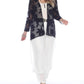 Arias - Floral Open-front Kimono Cardigan