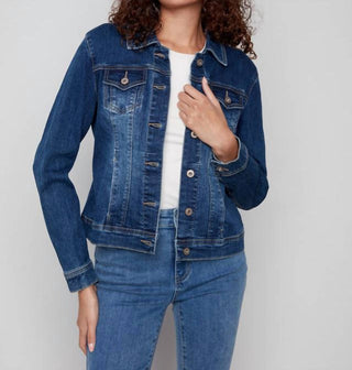Charlie B - Stretch Denim Button Front Jacket