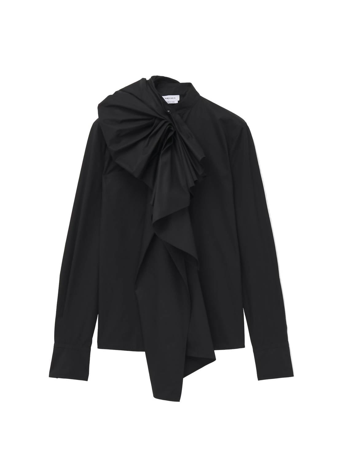 Alexander Mcqueen - Ruffled Cotton Bow Shirt