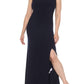 Joseph Ribkoff - Embellished Mesh Yoke Evening Dress
