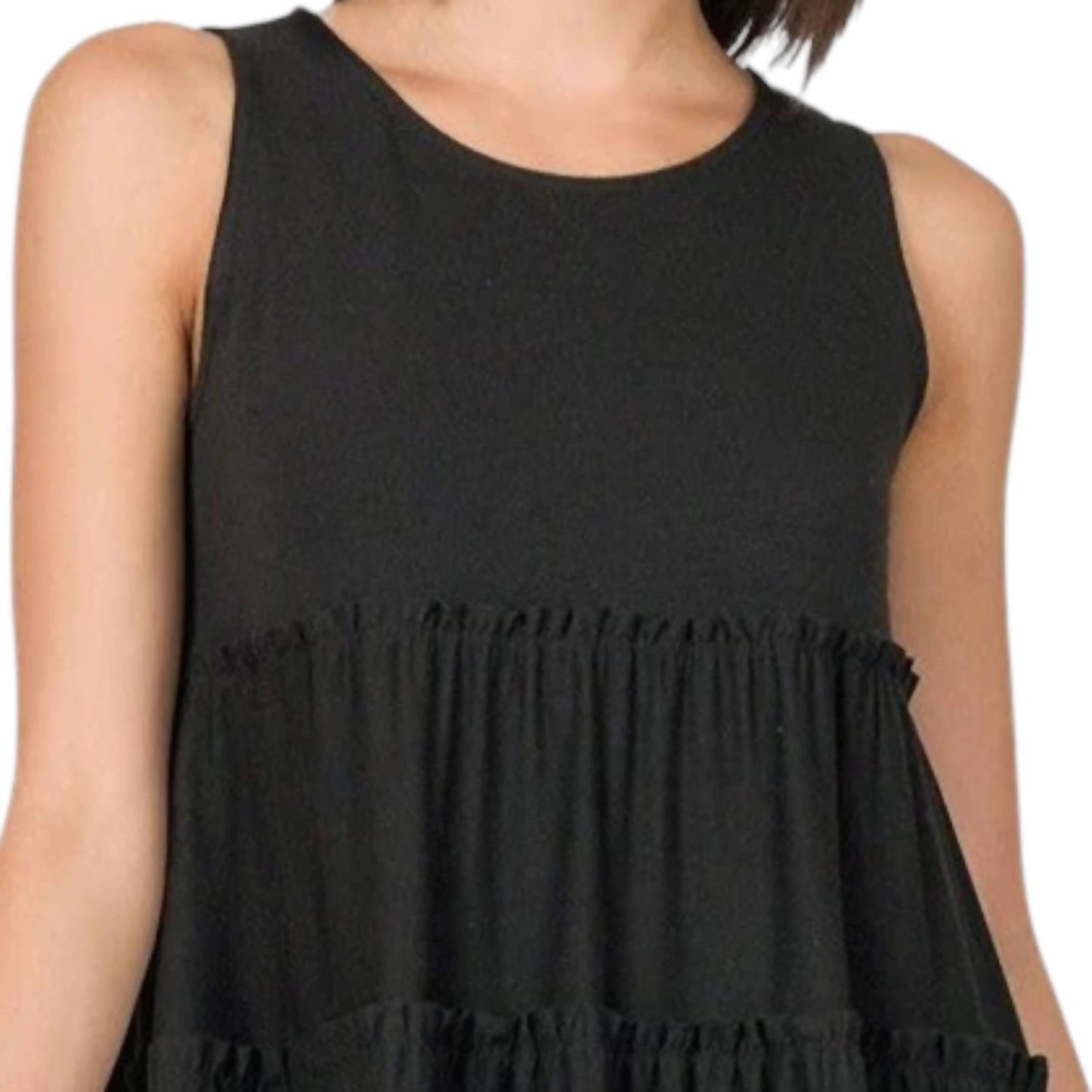 Zenana - Tiered Tank Mini Dress