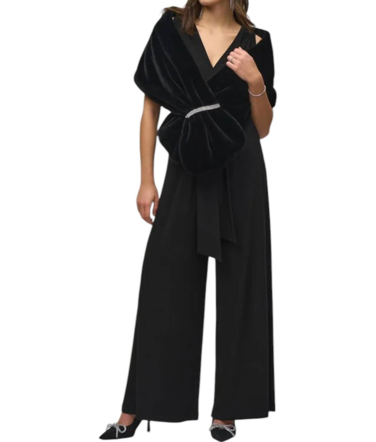 Joseph Ribkoff - Faux Fur Rhinestone Cover-up