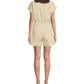 Elan - V-neck Short Sleeves Woven Romper