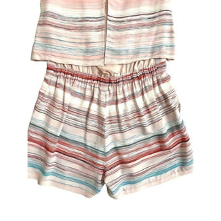 1.State - Playsuit Elastic Waist Striped Sleeveless Romper