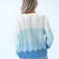 Six/Fifty - Ariella Scalloped Striped Sweater