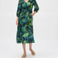Joseph Ribkoff - Tropical Print V-neck Midi Dress