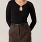 Astr - Lynly Ribbed Keyhole Sweater