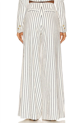 L'Agence - Kingston Striped Wide-leg Pant