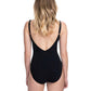 Profile By Gottex - D-Cup Lace Up V-Neck Plunge Shirred One Piece Swimsuit