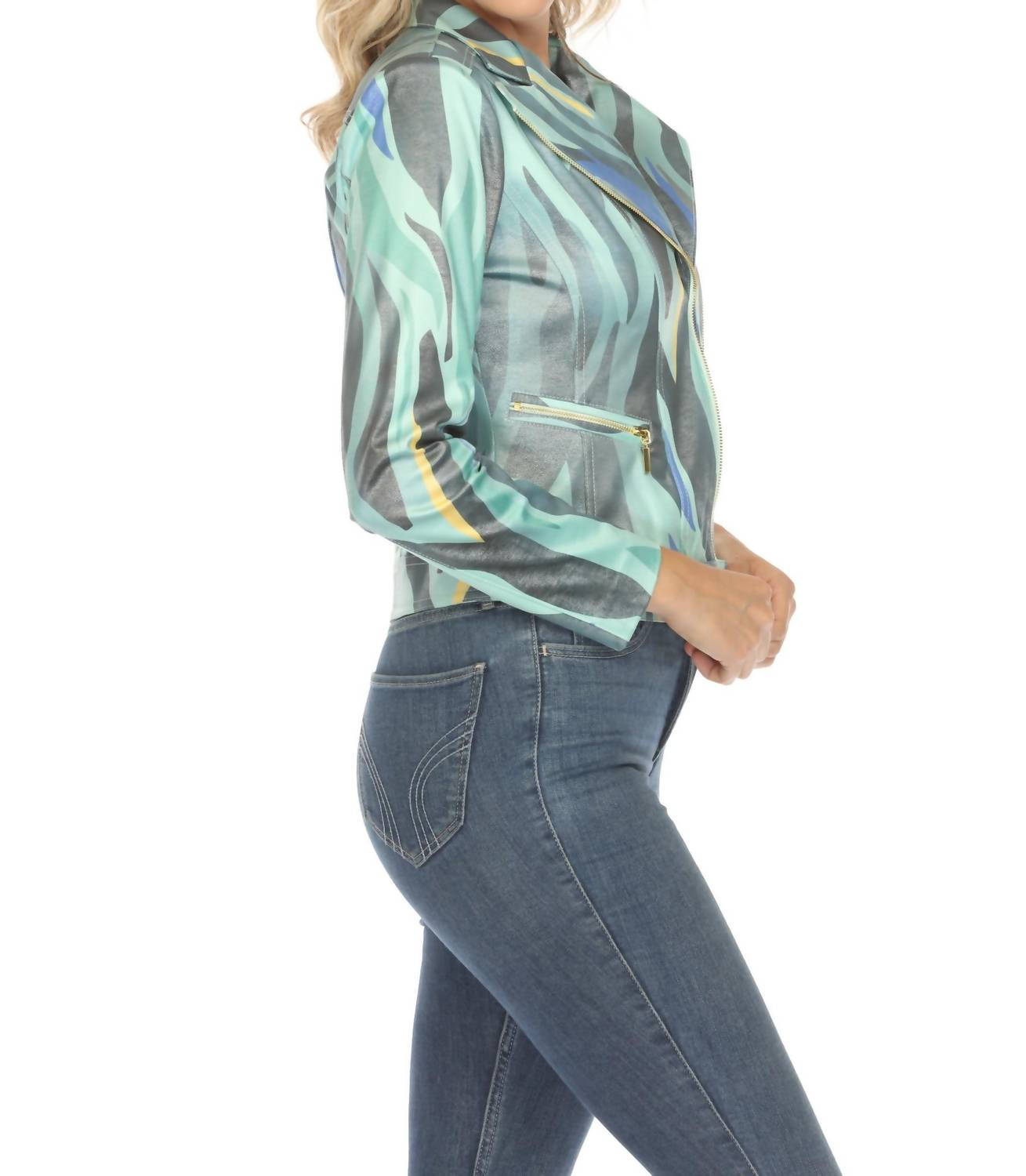 Insight - Liquid Ocean Waves Vegan Leather Jacket