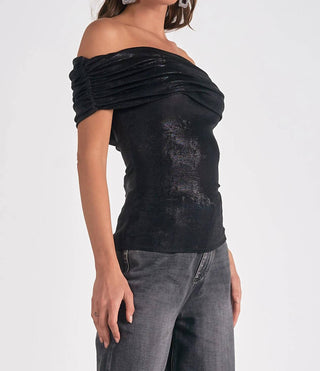 Elan - Top ombro a ombro com brilho