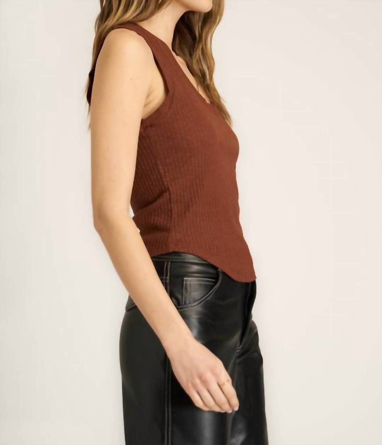 Project Social T - Suki Scoop Neck Ribtank Top