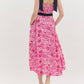 Entro - Shoulder Tie Print Midi Dress