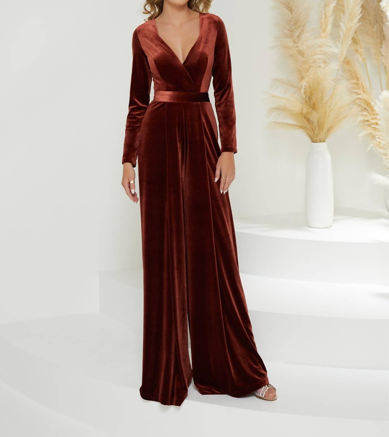 Christina Wu - Velvet Jumpsuit