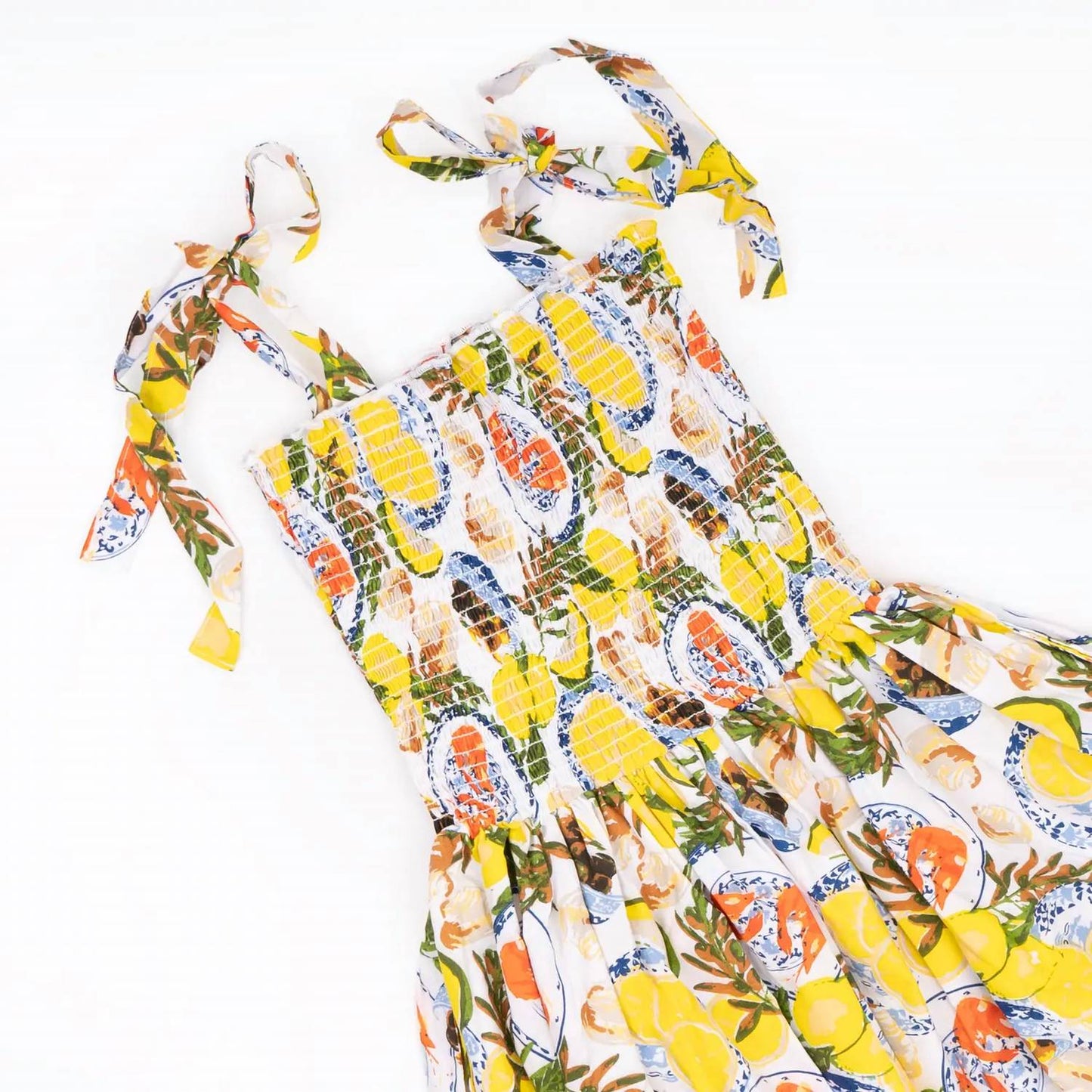 8 Oak Lane - Smocked Tie Top Maxi Dress