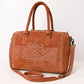 American Darling - Women's Boot Stitch Speedy Leather Bag