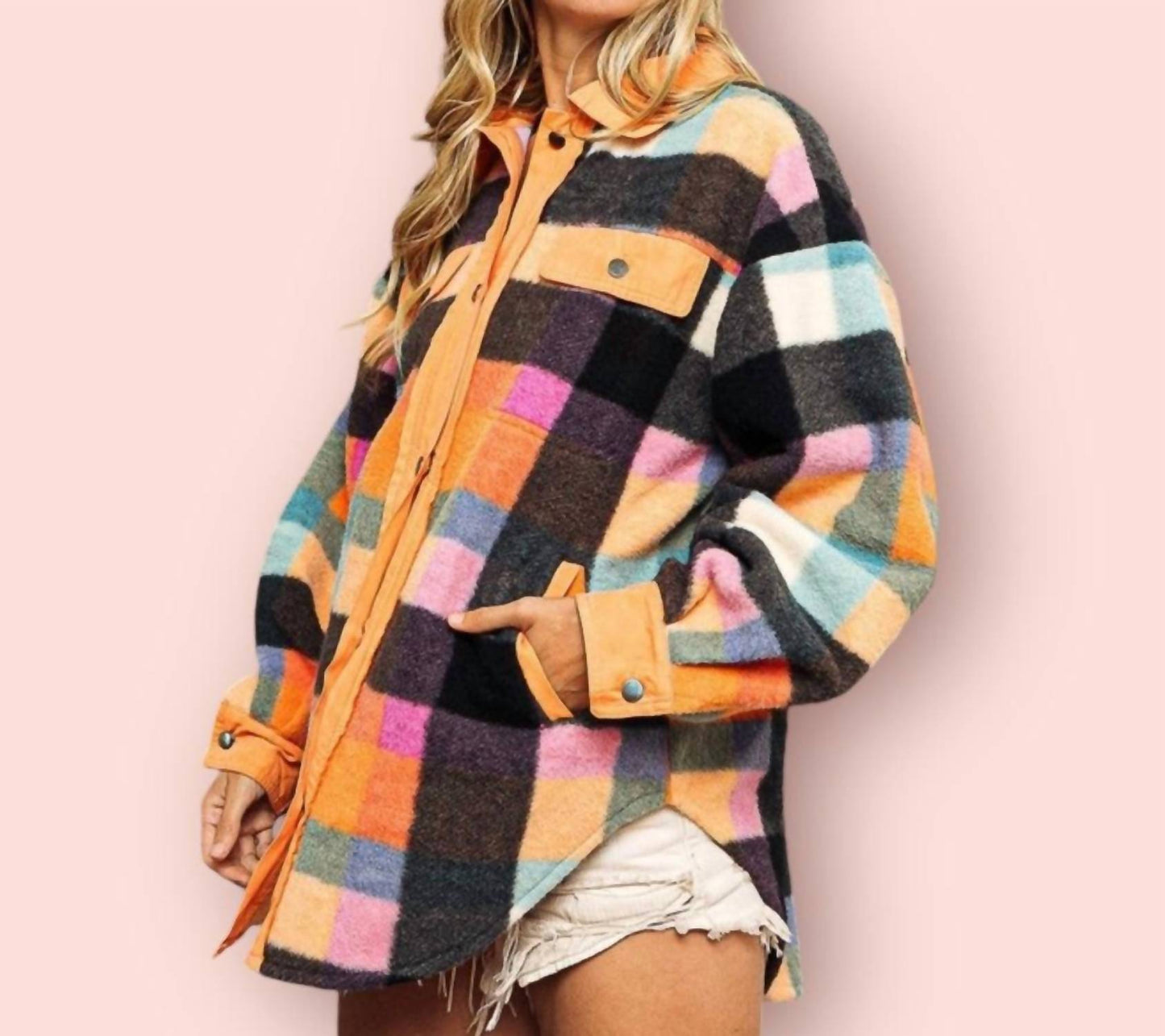 Bibi - Vintage Brushed Oversized Shacket