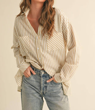 Miou Muse - Charlie Striped Button Down