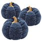 Set of 3 Plush Fabric Pumpkins in Brown