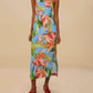 Farm Rio - Lily Bloom Linen Midi Dress