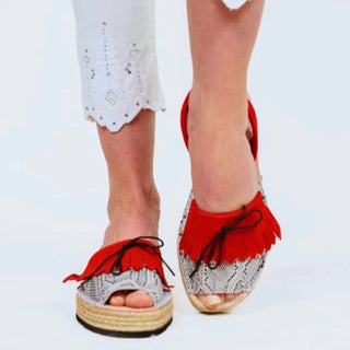 Numa By Spanians - Sandália Anabela Franjas Feminina Estreita