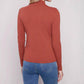 Charlie B - Long Sleeve Mock Neck Fine Rib Top
