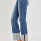 Risen - High Rise Ankle Straight Wide Cuffed Jeans