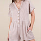 Very J - Two Tone Ribbed Knit Comfy Casual Romper