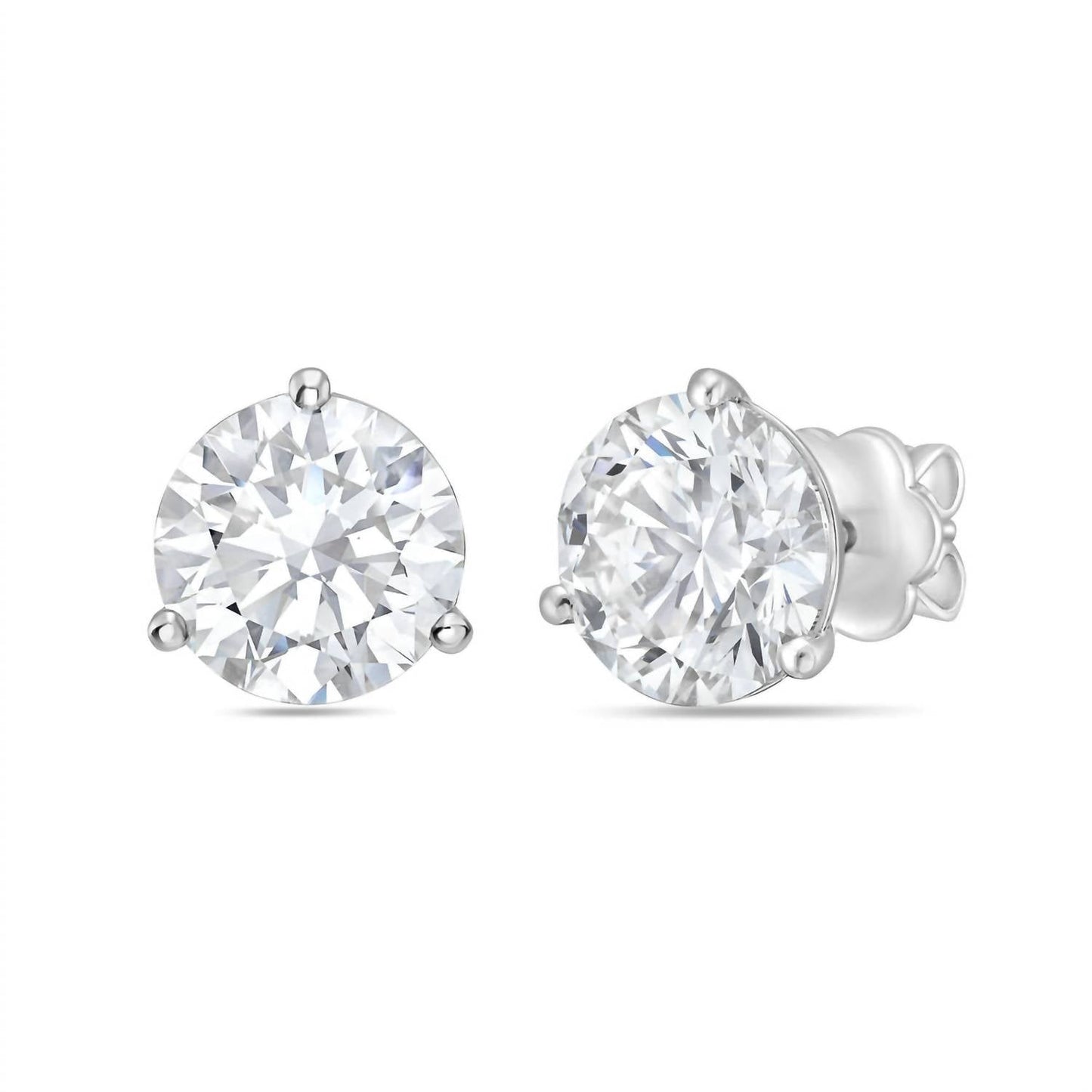 Diana M Jewels - 0.75 Cts Round Lab Grown Stud Earrings