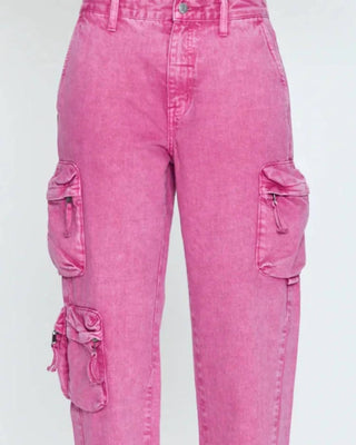 Pistola - Calça cargo reta e solta de cintura média Bobbie Utility