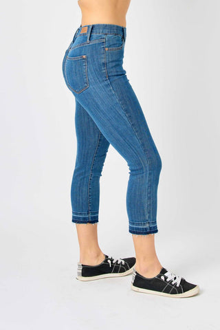 Judy Blue - Calça jeans de cintura alta com ajuste por cadarço