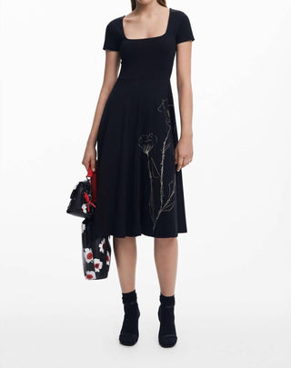 Desigual - VESTIDO MIDI DECOTE BAIXO