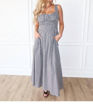 Aureum - Checkmate Corset Maxi Dress