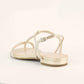 Pelle Moda - Women's Barber Metallic Suede Thong Sandal