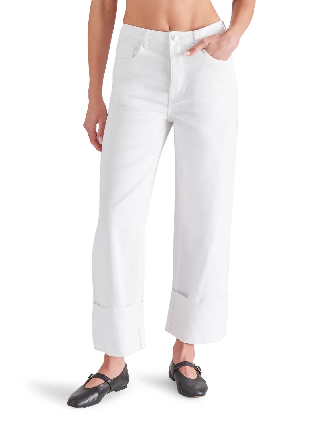 Steve Madden - Noelie High Waist Ankle Wide Leg Jeans