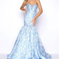 Mac Duggal - Beaded Floral Brocade Prom Dress