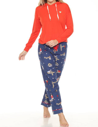 Pj Salvage - Moletom com capuz feminino retrô com estampa de coração e manga comprida