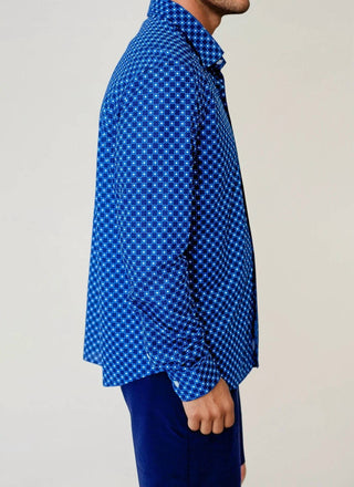 Buki - Camisa Tech Manga Longa Retro Blues