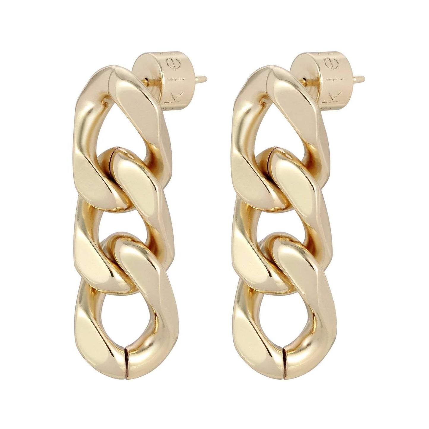 Eklexic - Women's Taraji Three Link Drop Earrings