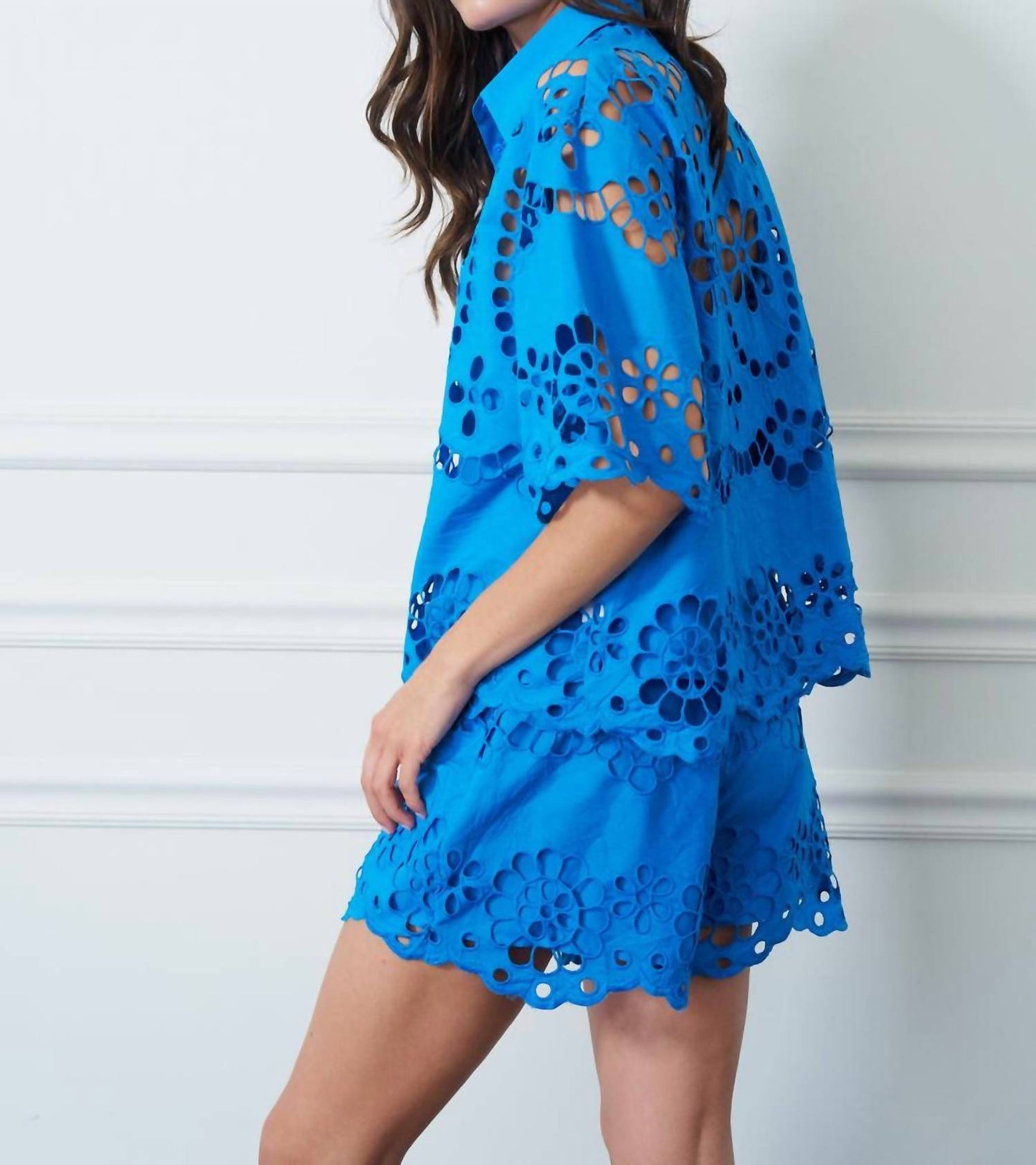 Ciebon - Malea Embroidered Lace Shirt