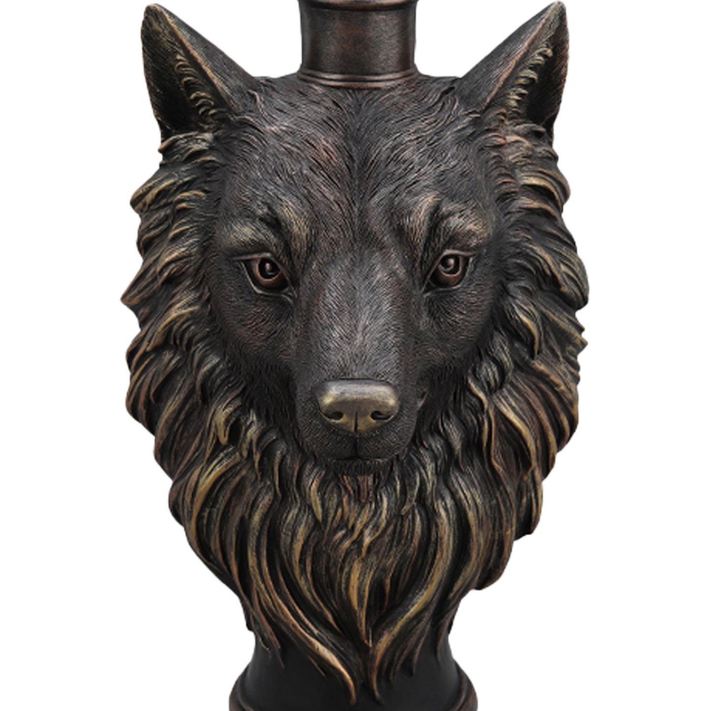 Wolf Head Accent Table Animal Statue