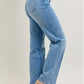 Judy Blue - Morning Mist Mid Rise Tummy Control Straight Leg Jean