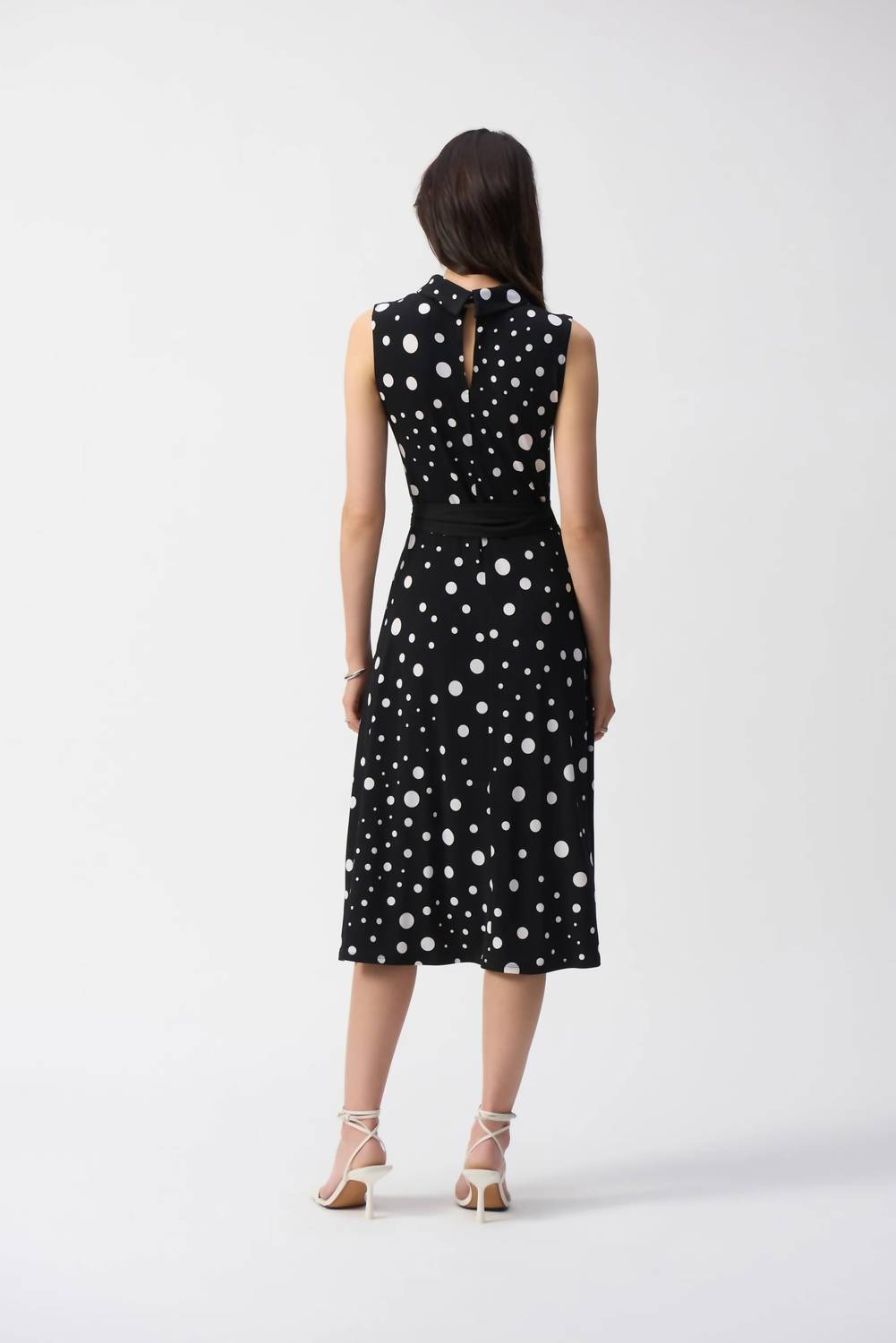 Joseph Ribkoff - Polka Dot Belted Midi Dress