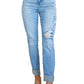 Judy Blue - Mid Rise Distressed Boyfriend Jeans