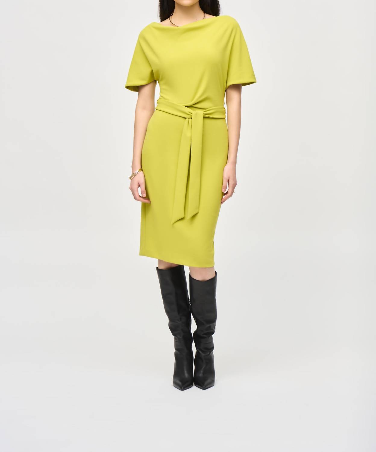 Joseph Ribkoff - Crepe Belted Sheath Dress