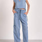 Elan - Chambray Cargo Pants
