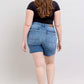 Judy Blue - Mid Rise Bermuda With Flap Pockets Denim Short