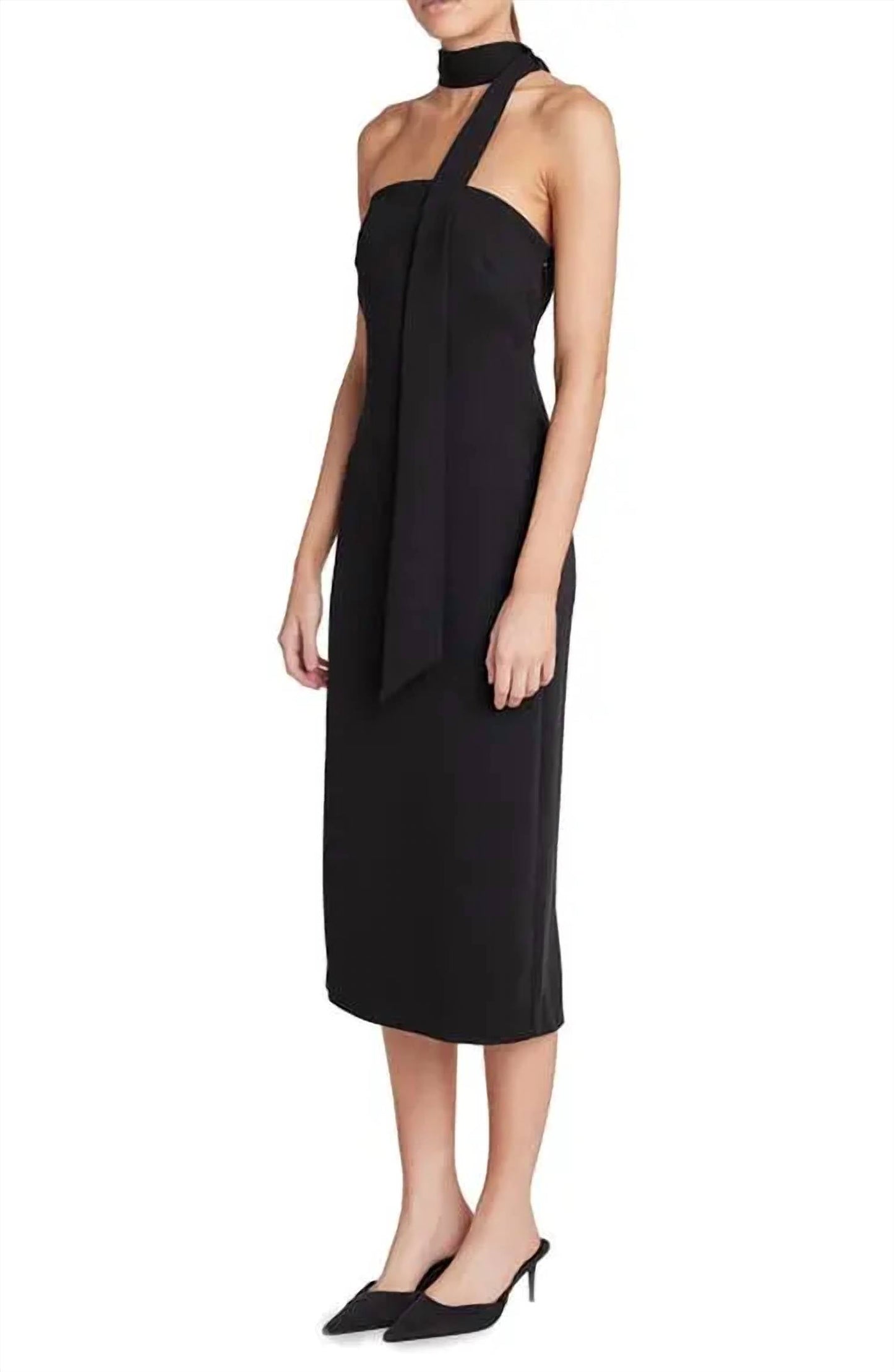 2.7 August Apparel - Neck Wrap Midi Dress