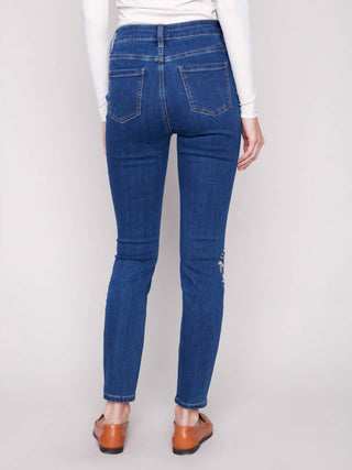 Charlie B - Beaded Embroidered Skinny Jeans
